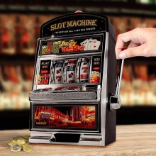 Salvadanaio mini Slot Machine Leva Stile Las Vegas Gioco Arcade 24x37 cm