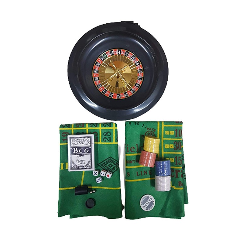 Generico Kit Giochi Da Tavolo Adulti Casinò Poker Set Blackjack Rou...