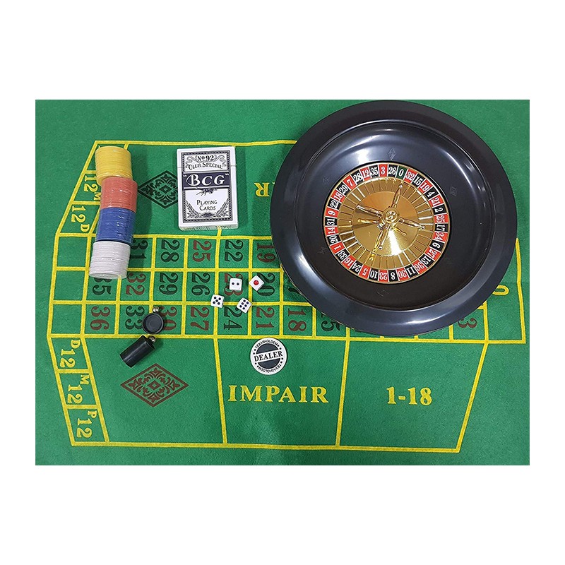 Generico Kit Giochi Da Tavolo Adulti Casinò Poker Set Blackjack Rou...