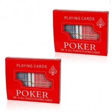 4x mazzi Carte da gioco poker 52 carte plastificate giochi Ramino Burraco scala 