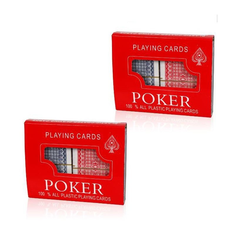 4x mazzi Carte da gioco poker 52 carte plastificate giochi Ramino Burraco scala 