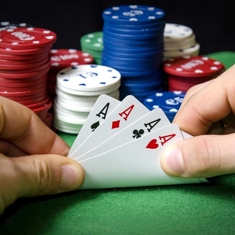 4x mazzi Carte da gioco poker 52 carte plastificate giochi Ramino B...