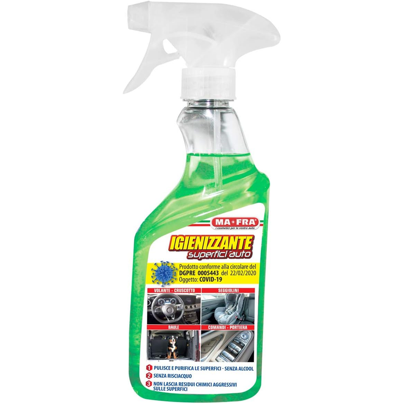 MAFRA Quick Detailer Igienizzante Superfici Auto 500ml Detergente Interni Auto Senza Aloni
