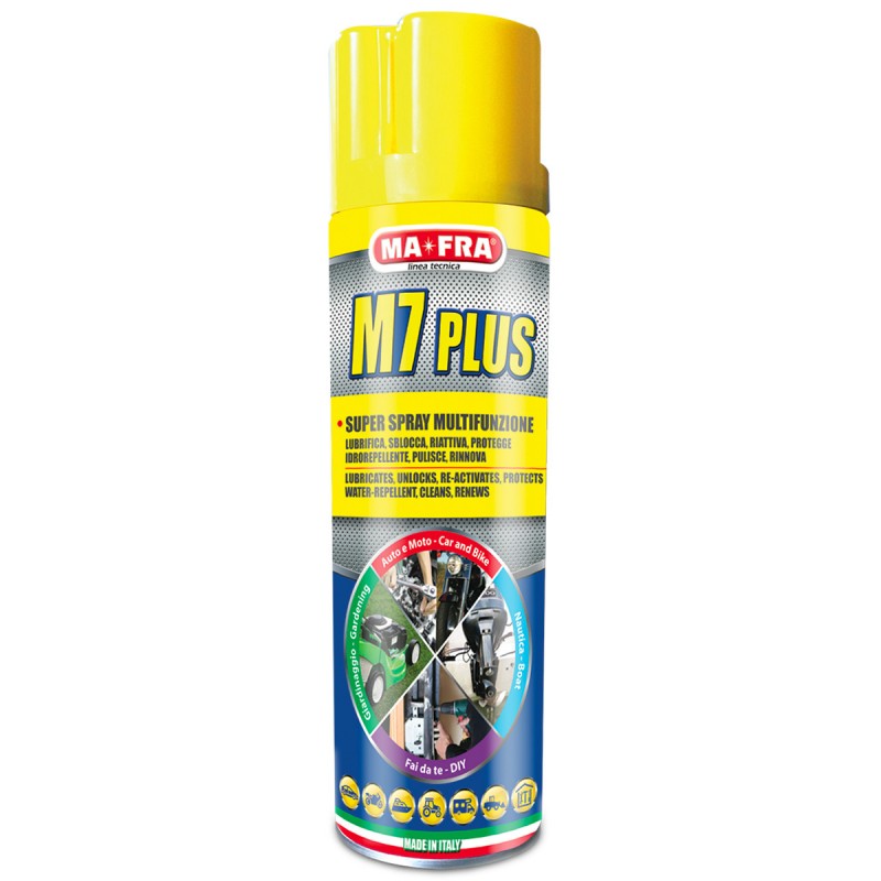 Ma-Fra M7 Plus Spray Multifunzione Lubrificante Sbloccante Riattivante Elettrico 7 Azioni in 1
