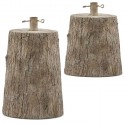 Tronco Base Piede Albero di Natale 40/50cm Decorazione Effetto Legno nero
