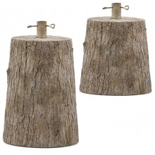 Tronco Base Piede Albero di Natale 40/50cm Decorazione Effetto Legno nero