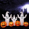 Set Zucche Gonfiabili Halloween 2.4 m con Pompa Decorazione LED e F...