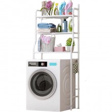 Scaffale da Bagno Salvaspazio 155X65X25 sopra lavatrice 3 ripiani colore bianco