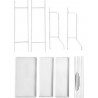 Hongu Scaffale da Bagno Salvaspazio 155X65X25 sopra lavatrice 3 rip...