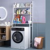 Hongu Scaffale da Bagno Salvaspazio 155X65X25 sopra lavatrice 3 rip...