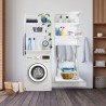 Hongu Scaffale da Bagno Salvaspazio 155X65X25 sopra lavatrice 3 rip...