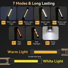 Lampada Torcia lavoro calamita portatile ricaricabile LED USB power bank