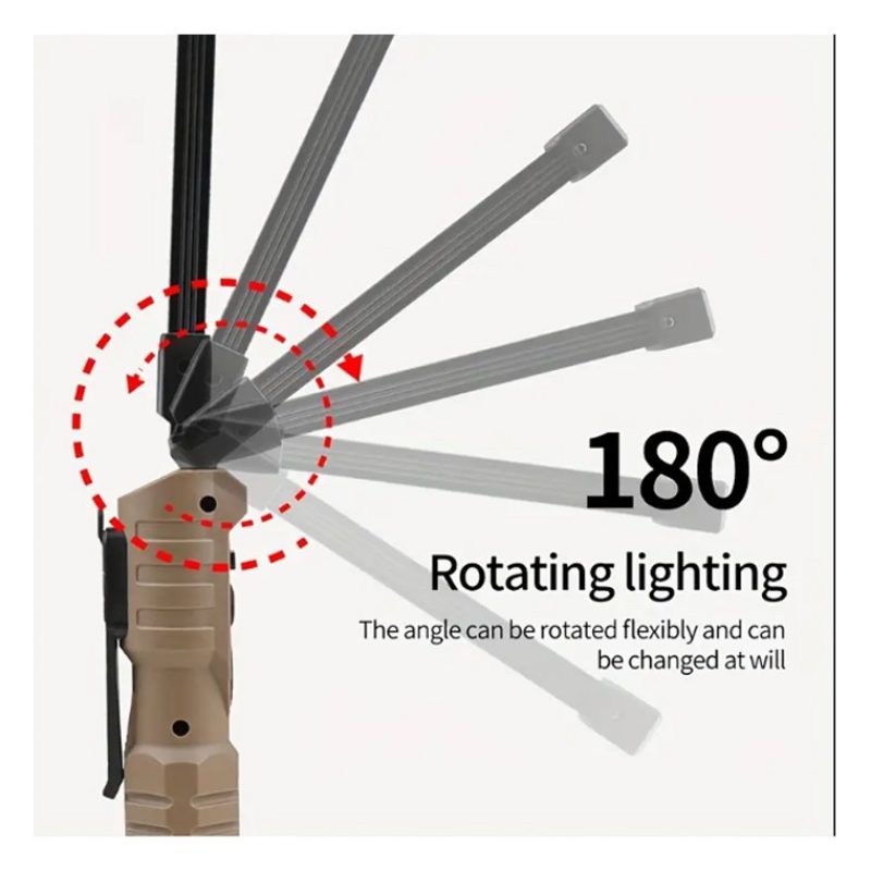 Generico Lampada Torcia lavoro calamita portatile ricaricabile LED ...
