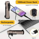Lampada Torcia lavoro calamita portatile ricaricabile LED USB power bank