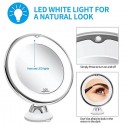 7 Inch Specchio LED Cosmetico ingranditore 10x Make UP Trucco Donna con Ventose