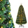 Albero di Natale Artificiale in fibra ottica stella RGB e luci LED ...