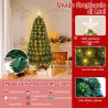 Albero di Natale Artificiale in fibra ottica stella RGB e luci LED ...