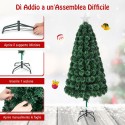 Albero di Natale Artificiale in fibra ottica stella RGB e luci LED varie altezze