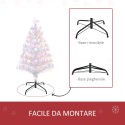 Albero di Natale bianco Artificiale in fibra ottica punta LED RGB varie altezze