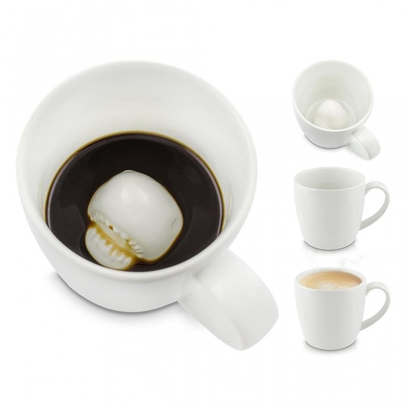 Tazza termica termosensibile magica calore teschio scheletro pistole incrociate