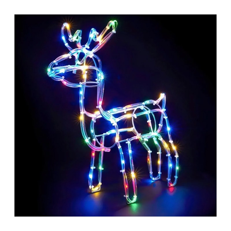 Renna Luminosa Di Natale Led Natalizia decorazione luci Esterno multicolore