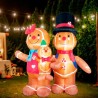 Vestiamo casa Gonfiabile Natalizio luminoso con famiglia di pan di ...