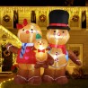 Vestiamo casa Gonfiabile Natalizio luminoso con famiglia di pan di ...
