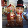 Vestiamo casa Gonfiabile Natalizio luminoso con famiglia di pan di ...