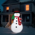 Gonfiabile Natalizio luminoso Pupazzo di neve 183 cm da Esterno decorazione