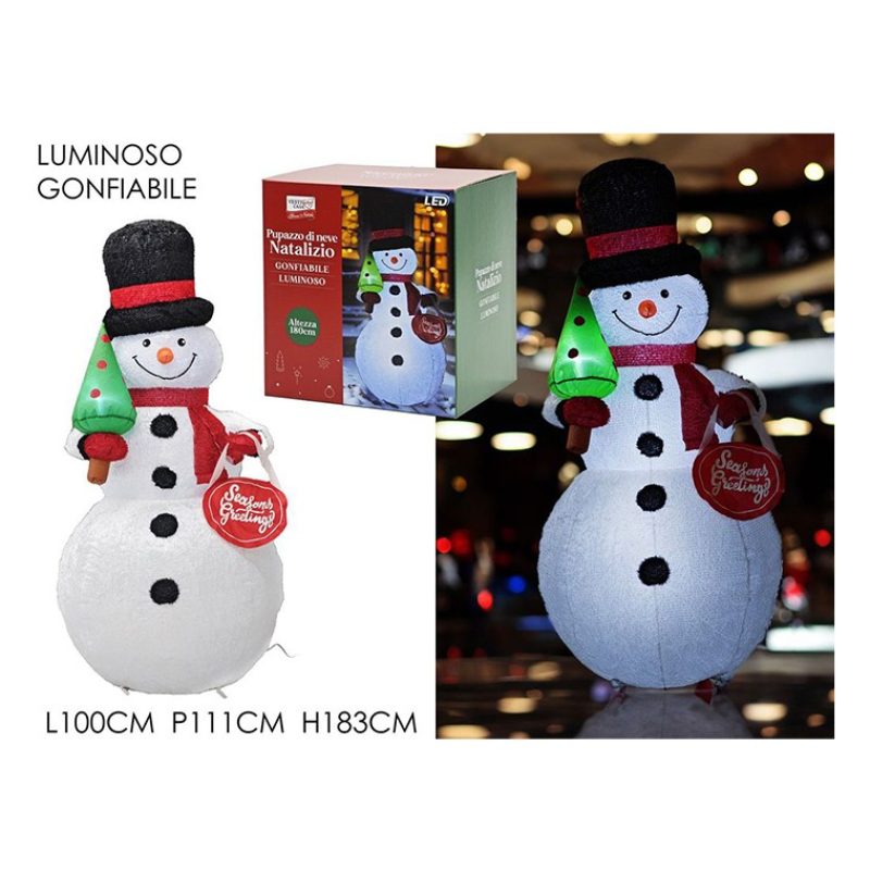 Vestiamo casa Gonfiabile Natalizio luminoso Pupazzo di neve 183 cm ...