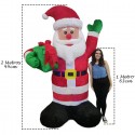 Gonfiabile Natalizio Babbo Natale illuminazione led 244cm  Esterno decorazione