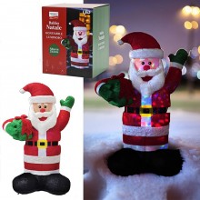 Gonfiabile Natalizio Babbo Natale illuminazione led 244cm  Esterno decorazione