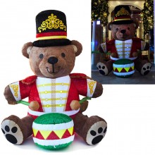 Gonfiabile Natalizio Orso soldatino orsetto luci led 275cm Esterno decorazione