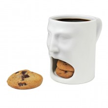 Tazze in porcellana simpatiche originali dito medio faccia cane colazione caffè