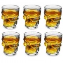 Skull Shot Bicchieri in vetro a forma di Teschio per cocktail shottini - 6 pezzi