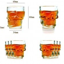 Skull Shot Bicchieri in vetro a forma di Teschio per cocktail shottini - 6 pezzi