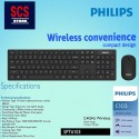 Philips Tastiera e Mouse C103 senza fili PC Wireless Desktop Windows Mac OS X