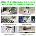 Pulitore a vapore portatile 2500W serbatoio 1,6L casa auto cucina steam cleaner