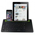 Tastiera bluetooth touchpad supporto smartphone tablet senza fili ricaricabile
