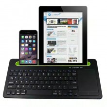 Tastiera bluetooth touchpad supporto smartphone tablet senza fili ricaricabile