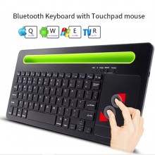 Tastiera bluetooth touchpad supporto smartphone tablet senza fili ricaricabile