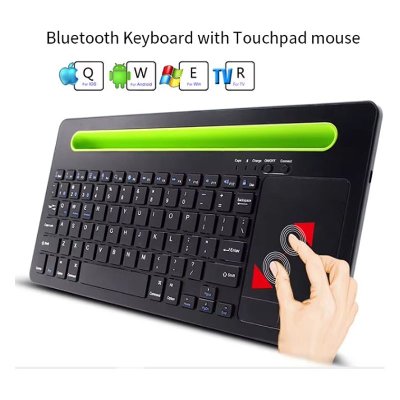Andowl Tastiera bluetooth touchpad supporto smartphone tablet senza...