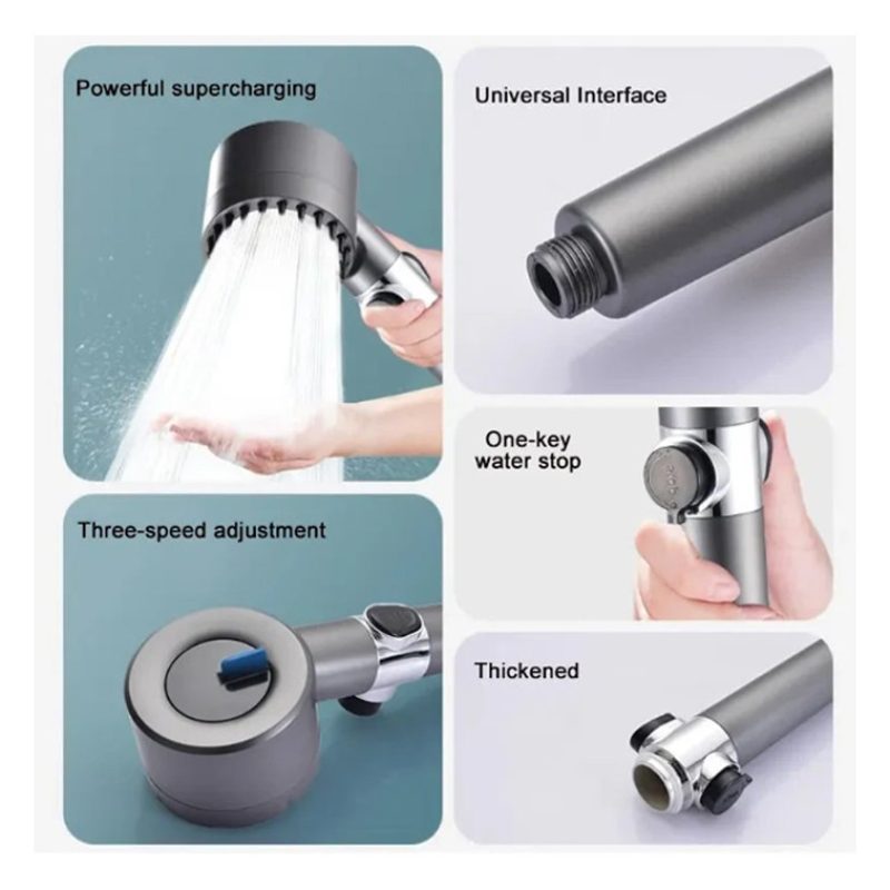 Driwei Soffione Doccia con massaggiatore cute ad Alta Pressione get...