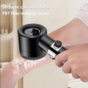 Soffione Doccia con spazzola corpo Alta Pressione getto Regolabile in 3 Modalità