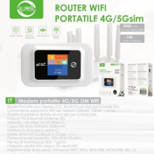 Modem router WIFI portatile SIM 4G/5G 150 Mbps Mobile dispaly led 3000MAH