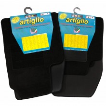Set 4 Tappetini auto moquette battitacco tappeti antiscivolo 3 modelli