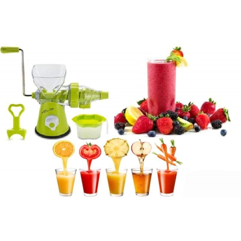 Spremiagrumi Centrifuga Manuale a manovella spremi agrumi per frutta e verdura - Bianco e Verde