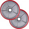 Set 2 Ruote 200 × 50 Foro 20 Rotelle Carrello Transpallet