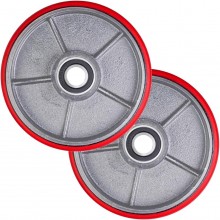 Set 2 Ruote 200 × 50 Foro 20 Rotelle Carrello Transpallet