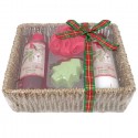 Set Cofanetto doccia bagno corpo confezione Regalo Natale fragranza Rosa